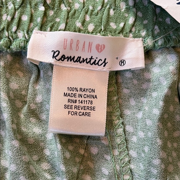 URBAN Romantics Green A-Line Skirt with Dots - Picture 2 of 4